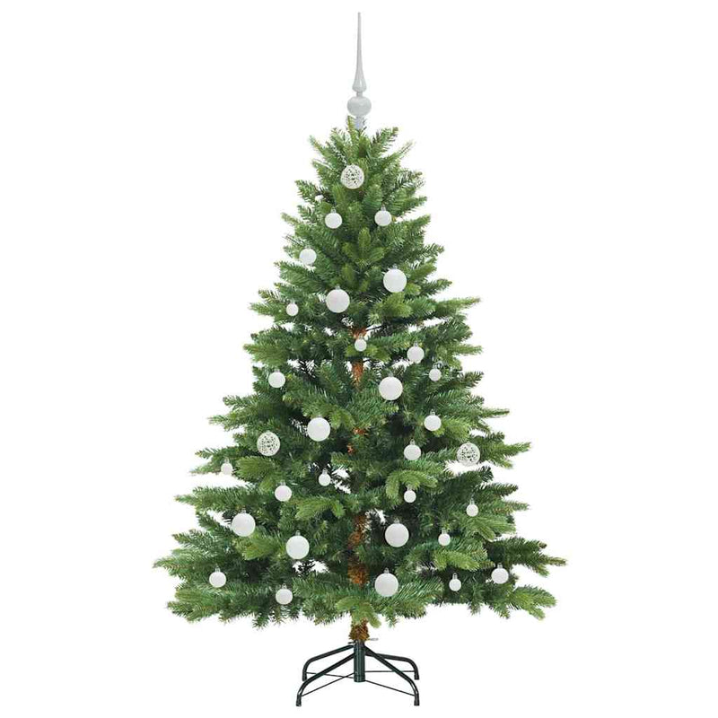 vidaXL Mű karácsonyfa 150 LED-del állvánnyal Zöld 150 cm PE és PVC