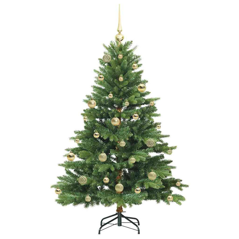 vidaXL Mű karácsonyfa 150 LED-del állvánnyal Zöld 150 cm PE és PVC