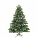 vidaXL Mű karácsonyfa 150 LED-del állvánnyal Zöld 150 cm PE és PVC