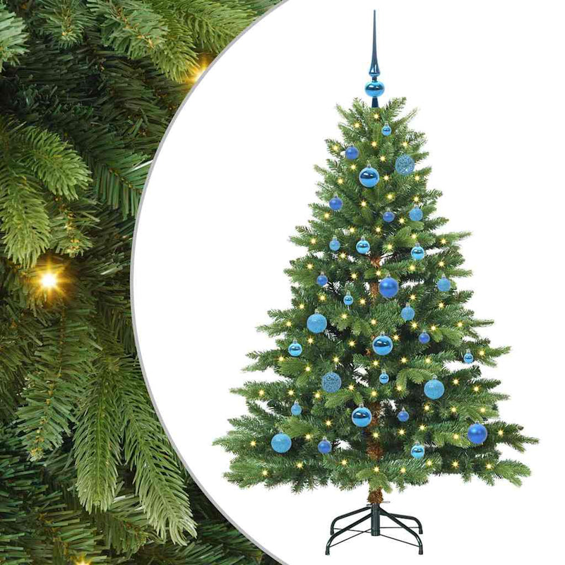 vidaXL Mű karácsonyfa 150 LED-del állvánnyal Zöld 150 cm PE és PVC