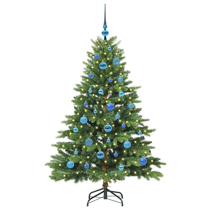 vidaXL Mű karácsonyfa 150 LED-del állvánnyal Zöld 150 cm PE és PVC
