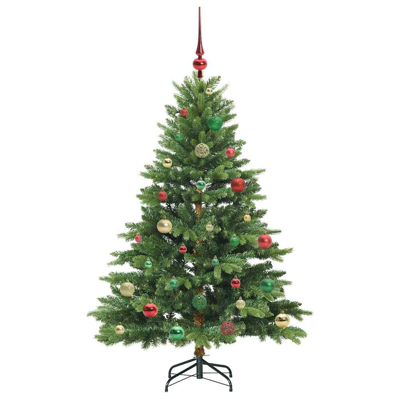 vidaXL Mű karácsonyfa 150 LED-del állvánnyal Zöld 150 cm PE és PVC