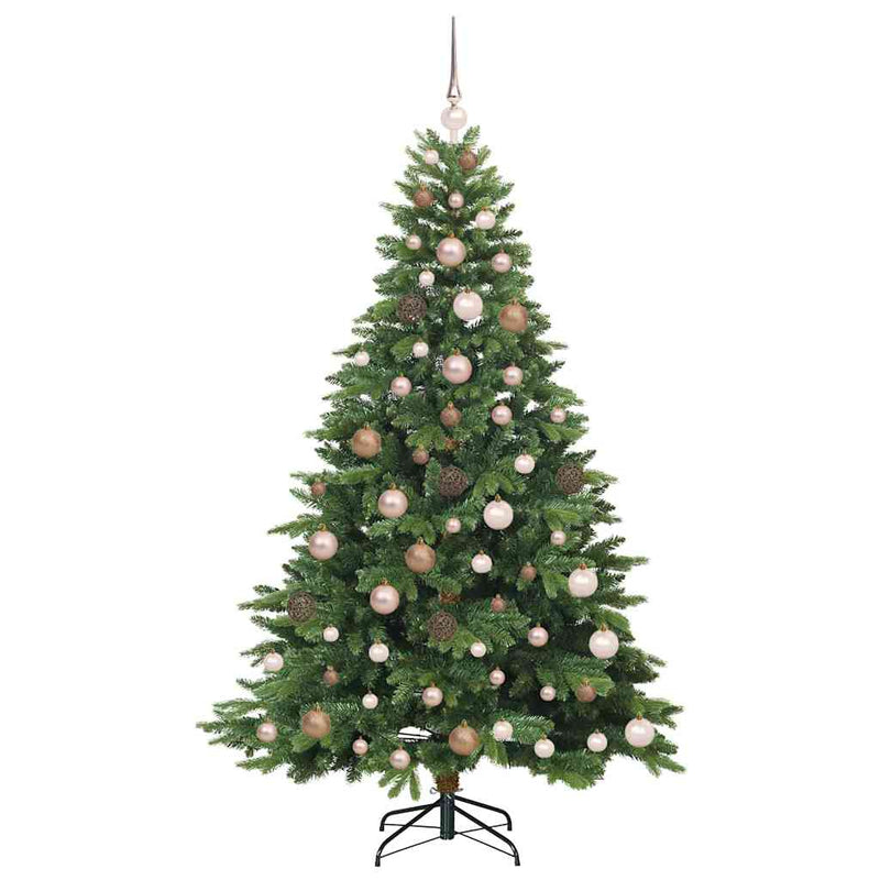 vidaXL Mű karácsonyfa 300 LED-del állvánnyal Zöld 180 cm PE és PVC
