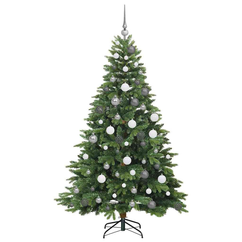 vidaXL Mű karácsonyfa 300 LED-del állvánnyal Zöld 180 cm PE és PVC