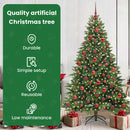 vidaXL Mű karácsonyfa 300 LED-del állvánnyal Zöld 180 cm PE és PVC