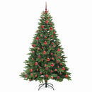 vidaXL Mű karácsonyfa 300 LED-del állvánnyal Zöld 180 cm PE és PVC