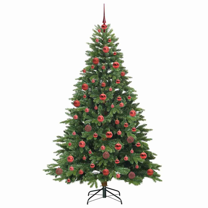 vidaXL Mű karácsonyfa 300 LED-del állvánnyal Zöld 180 cm PE és PVC