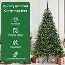vidaXL Mű karácsonyfa 300 LED-del állvánnyal Zöld 180 cm PE és PVC