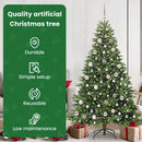 vidaXL Mű karácsonyfa 300 LED-del állvánnyal Zöld 180 cm PE és PVC