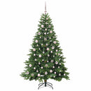 vidaXL Mű karácsonyfa 300 LED-del állvánnyal Zöld 180 cm PE és PVC