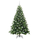 vidaXL Mű karácsonyfa 300 LED-del állvánnyal Zöld 180 cm PE és PVC