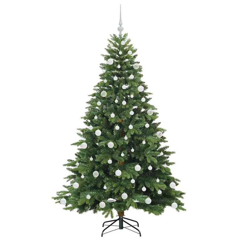 vidaXL Mű karácsonyfa 300 LED-del állvánnyal Zöld 180 cm PE és PVC