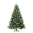 vidaXL Mű karácsonyfa 300 LED-del állvánnyal Zöld 180 cm PE és PVC