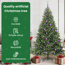vidaXL Mű karácsonyfa 300 LED-del állvánnyal Zöld 180 cm PE és PVC