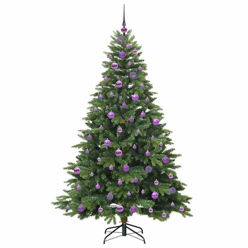 vidaXL Mű karácsonyfa 300 LED-del állvánnyal Zöld 180 cm PE és PVC