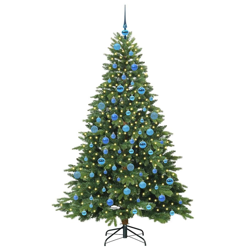 vidaXL Mű karácsonyfa 300 LED-del állvánnyal Zöld 180 cm PE és PVC