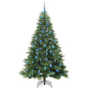 vidaXL Mű karácsonyfa 300 LED-del állvánnyal Zöld 180 cm PE és PVC