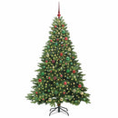 vidaXL Mű karácsonyfa 300 LED-del állvánnyal Zöld 180 cm PE és PVC