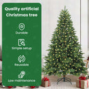 vidaXL Mű karácsonyfa 300 LED-del állvánnyal Zöld 210 cm PE és PVC