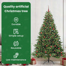 vidaXL Mű karácsonyfa 300 LED-del állvánnyal Zöld 210 cm PE és PVC