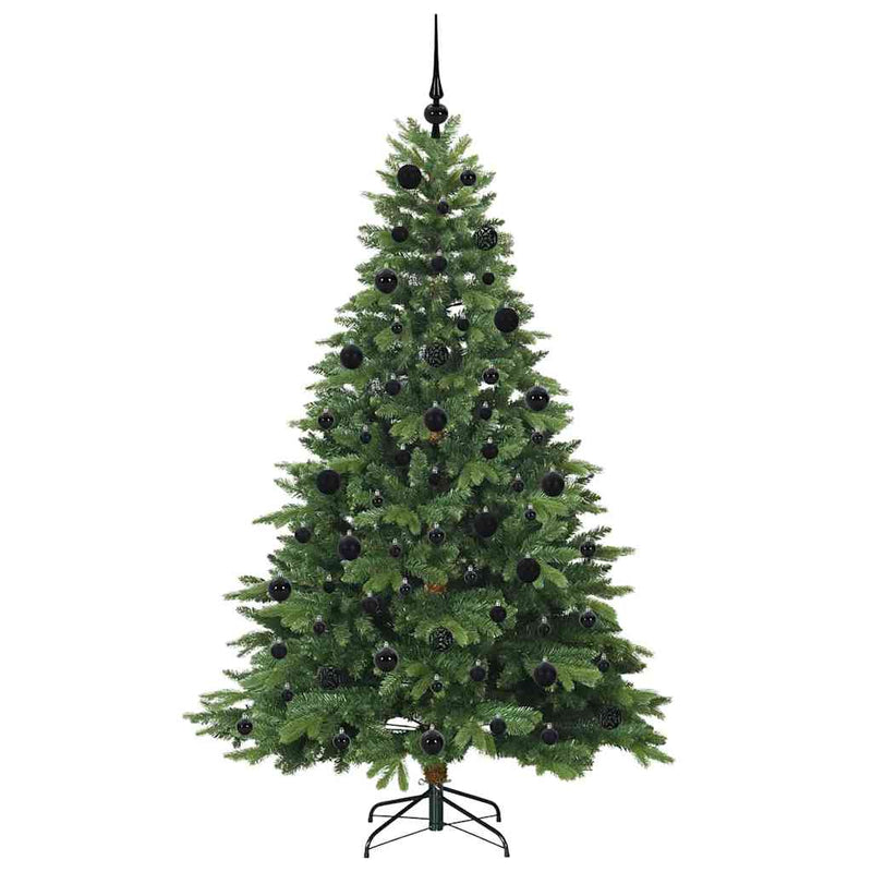 vidaXL Mű karácsonyfa 300 LED-del állvánnyal Zöld 210 cm PE és PVC