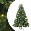 vidaXL Mű karácsonyfa 300 LED-del állvánnyal Zöld 210 cm PE és PVC