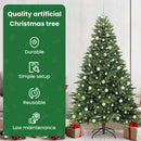vidaXL Mű karácsonyfa 300 LED-del állvánnyal Zöld 210 cm PE és PVC