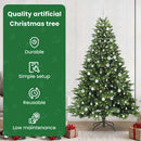 vidaXL Mű karácsonyfa 300 LED-del állvánnyal Zöld 210 cm PE és PVC