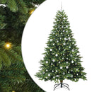 vidaXL Mű karácsonyfa 300 LED-del állvánnyal Zöld 210 cm PE és PVC