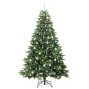 vidaXL Mű karácsonyfa 300 LED-del állvánnyal Zöld 210 cm PE és PVC