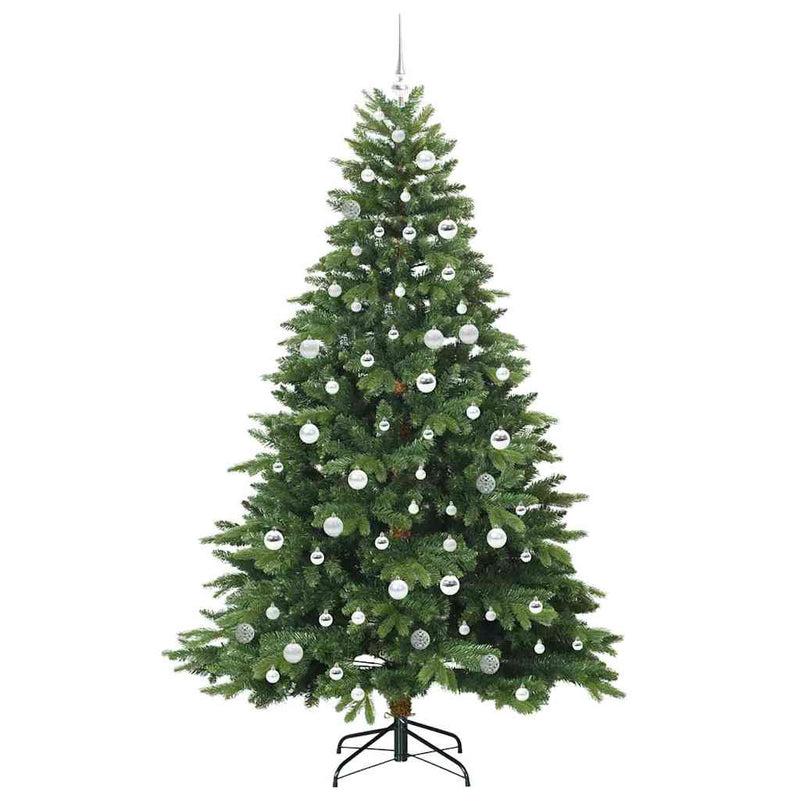 vidaXL Mű karácsonyfa 300 LED-del állvánnyal Zöld 210 cm PE és PVC