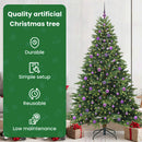 vidaXL Mű karácsonyfa 300 LED-del állvánnyal Zöld 210 cm PE és PVC