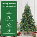 vidaXL Mű karácsonyfa 300 LED-del állvánnyal Zöld 210 cm PE és PVC