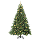 vidaXL Mű karácsonyfa 300 LED-del állvánnyal Zöld 240 cm PE és PVC