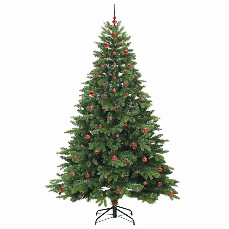 vidaXL Mű karácsonyfa 300 LED-del állvánnyal Zöld 240 cm PE és PVC