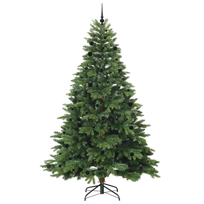 vidaXL Mű karácsonyfa 300 LED-del állvánnyal Zöld 240 cm PE és PVC