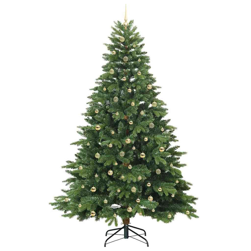 vidaXL Mű karácsonyfa 300 LED-del állvánnyal Zöld 240 cm PE és PVC