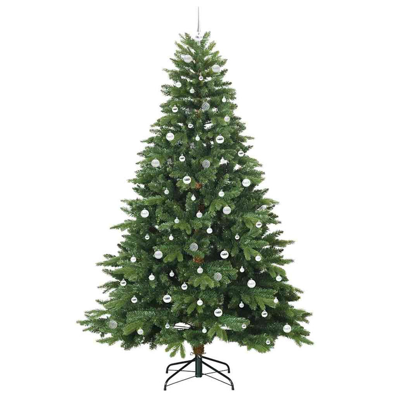 vidaXL Mű karácsonyfa 300 LED-del állvánnyal Zöld 240 cm PE és PVC
