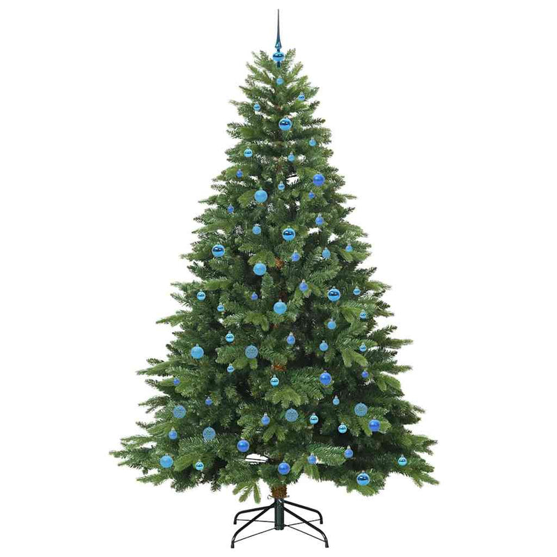 vidaXL Mű karácsonyfa 300 LED-del állvánnyal Zöld 240 cm PE és PVC