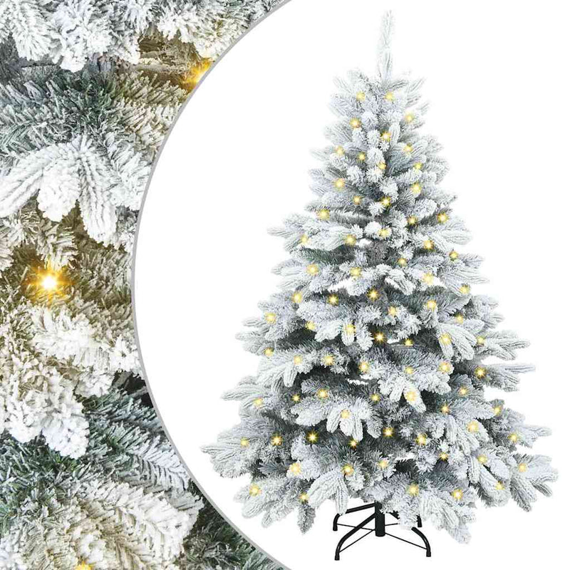 vidaXL Mű karácsonyfa 150 LED-del állvánnyal Zöld 120 cm PE és PVC