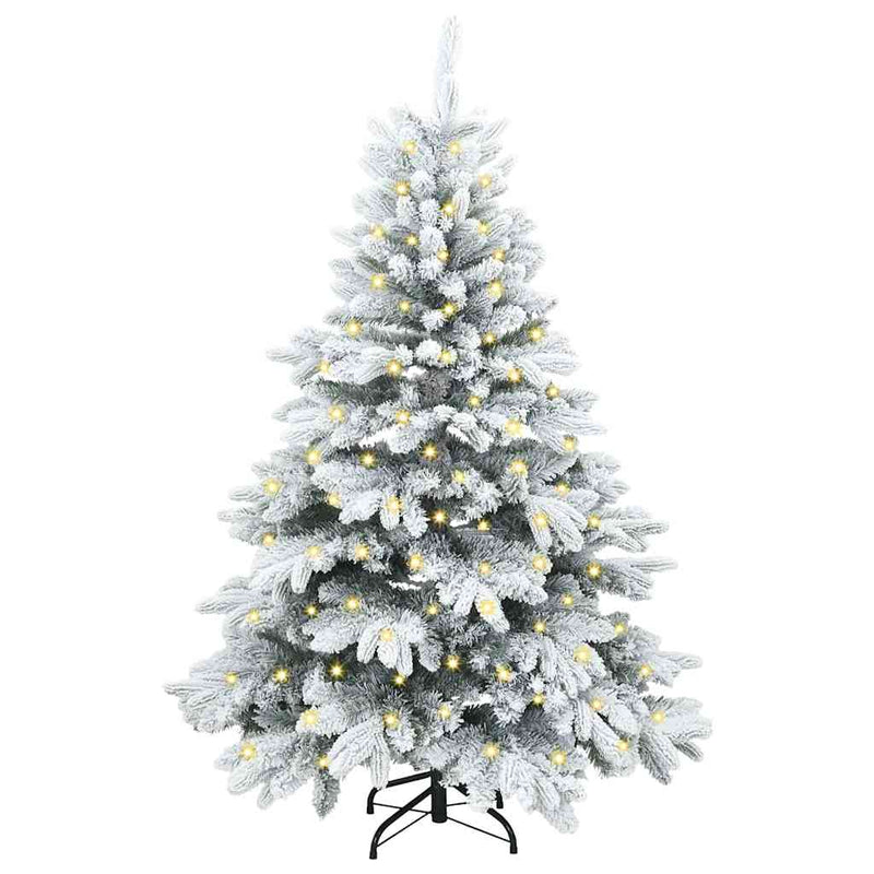 vidaXL Mű karácsonyfa 150 LED-del állvánnyal Zöld 120 cm PE és PVC