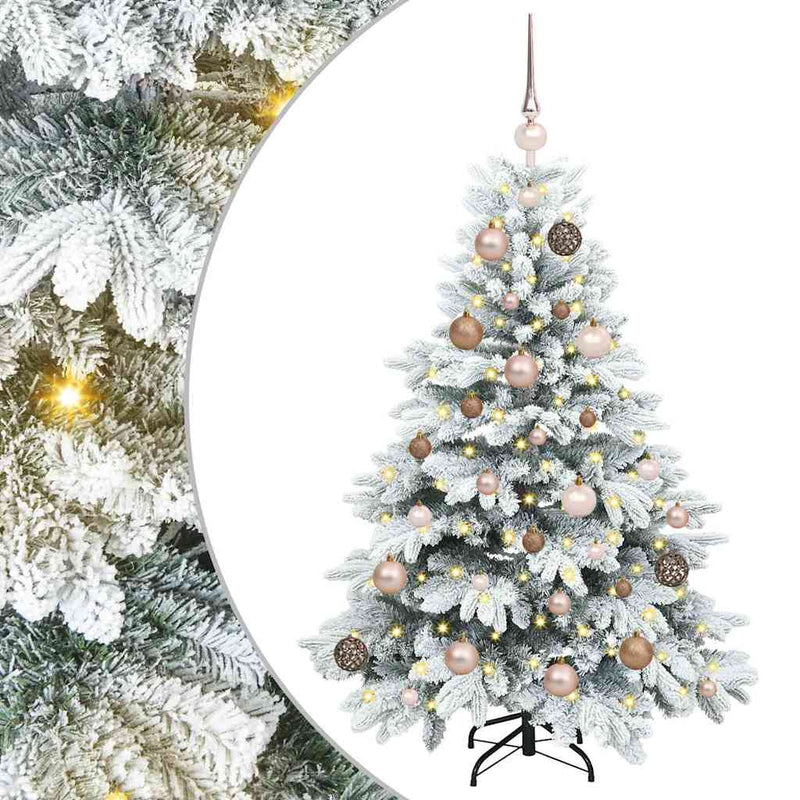 vidaXL Mű karácsonyfa 150 LED-del állvánnyal Zöld 120 cm PE és PVC