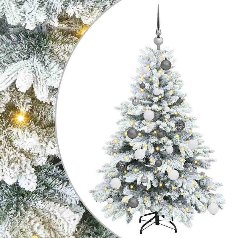 vidaXL Mű karácsonyfa 150 LED-del állvánnyal Zöld 120 cm PE és PVC