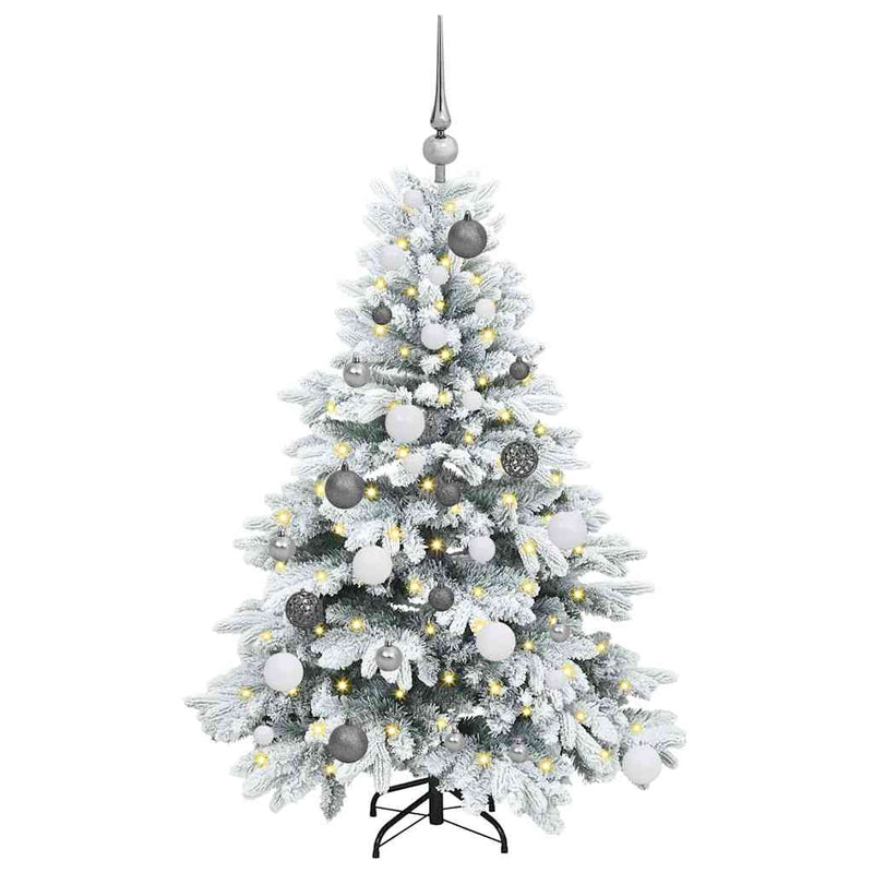vidaXL Mű karácsonyfa 150 LED-del állvánnyal Zöld 120 cm PE és PVC