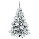 vidaXL Mű karácsonyfa 150 LED-del állvánnyal Fehér 120 cm PE és PVC