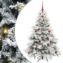 vidaXL Mű karácsonyfa 150 LED-del állvánnyal Fehér 120 cm PE és PVC