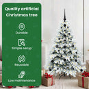 vidaXL Mű karácsonyfa 150 LED-del állvánnyal Fehér 120 cm PE és PVC