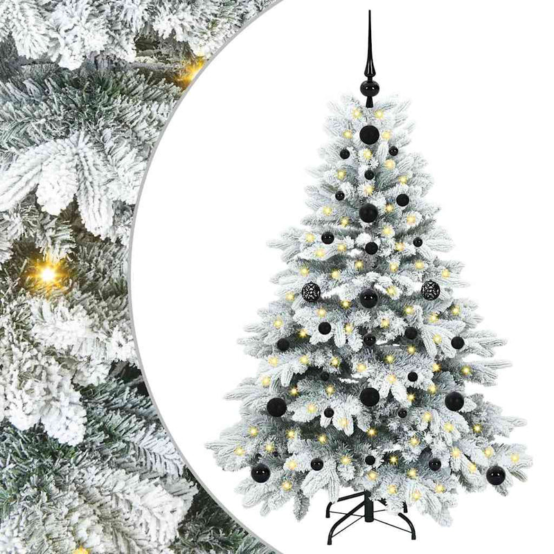 vidaXL Mű karácsonyfa 150 LED-del állvánnyal Zöld 120 cm PE és PVC