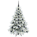 vidaXL Mű karácsonyfa 150 LED-del állvánnyal Fehér 120 cm PE és PVC