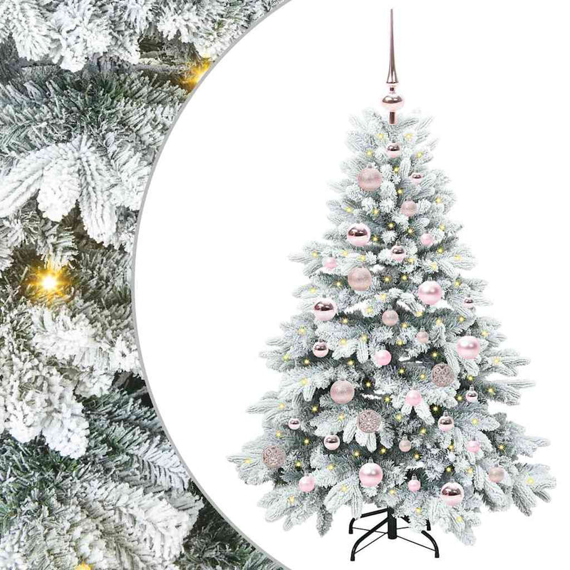 vidaXL Mű karácsonyfa 150 LED-del állvánnyal Zöld 120 cm PE és PVC